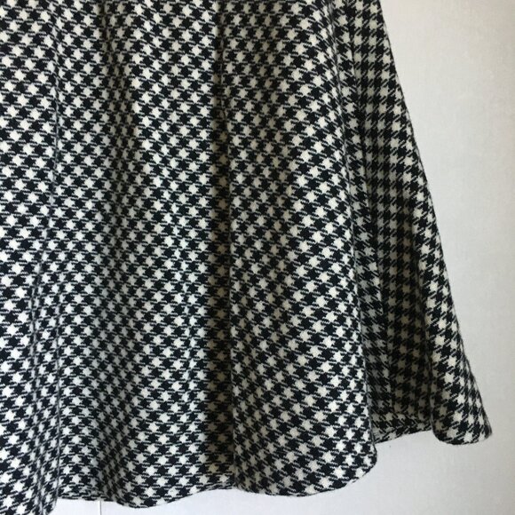 Vintage Rockabilly Houndstooth A-Line Midi Skirt 28W - Picture 5 of 15
